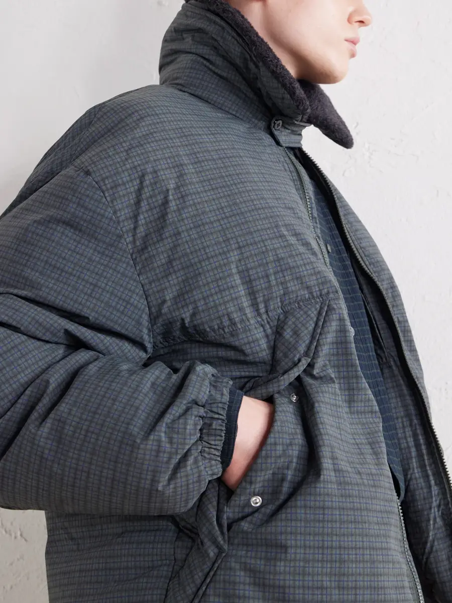 A Kind Of Guise Esca Checked Cotton, Alpaca and Mohair-Trimmed Shell Down Jacket - Men | Thumbnail 5