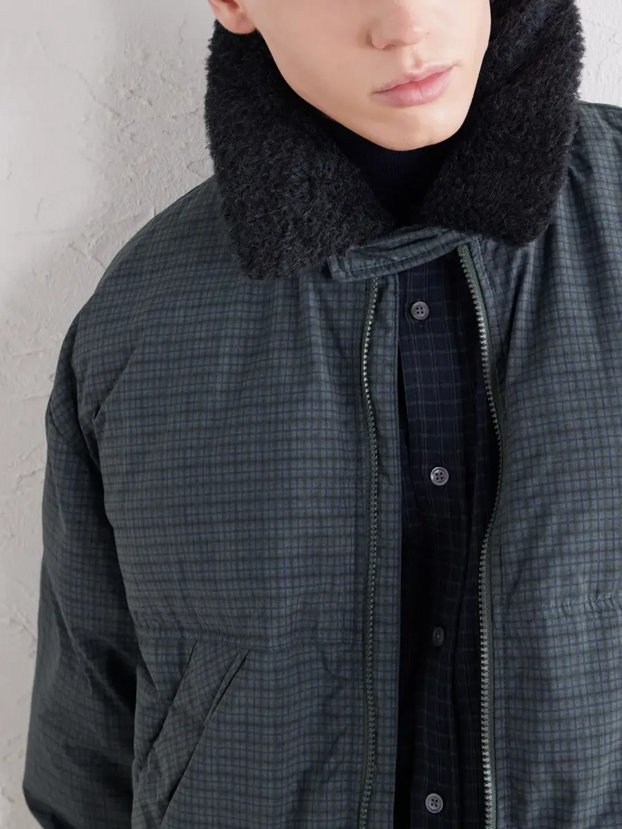A Kind Of Guise Esca Checked Cotton, Alpaca and Mohair-Trimmed Shell Down Jacket - Men | Thumbnail 6