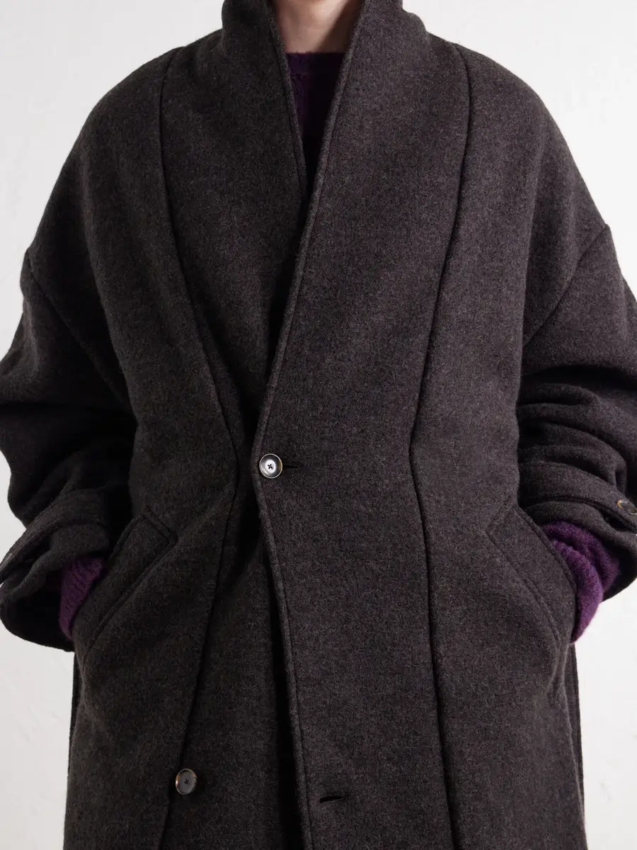 A Kind Of Guise Jaca Shawl-Collar Belted Virgin Wool-Felt Coat - Men | Thumbnail 5 A Kind Of Guise Jaca Shawl-Collar Belted Virgin Wool-Felt Coat - Men | Thumbnail 5