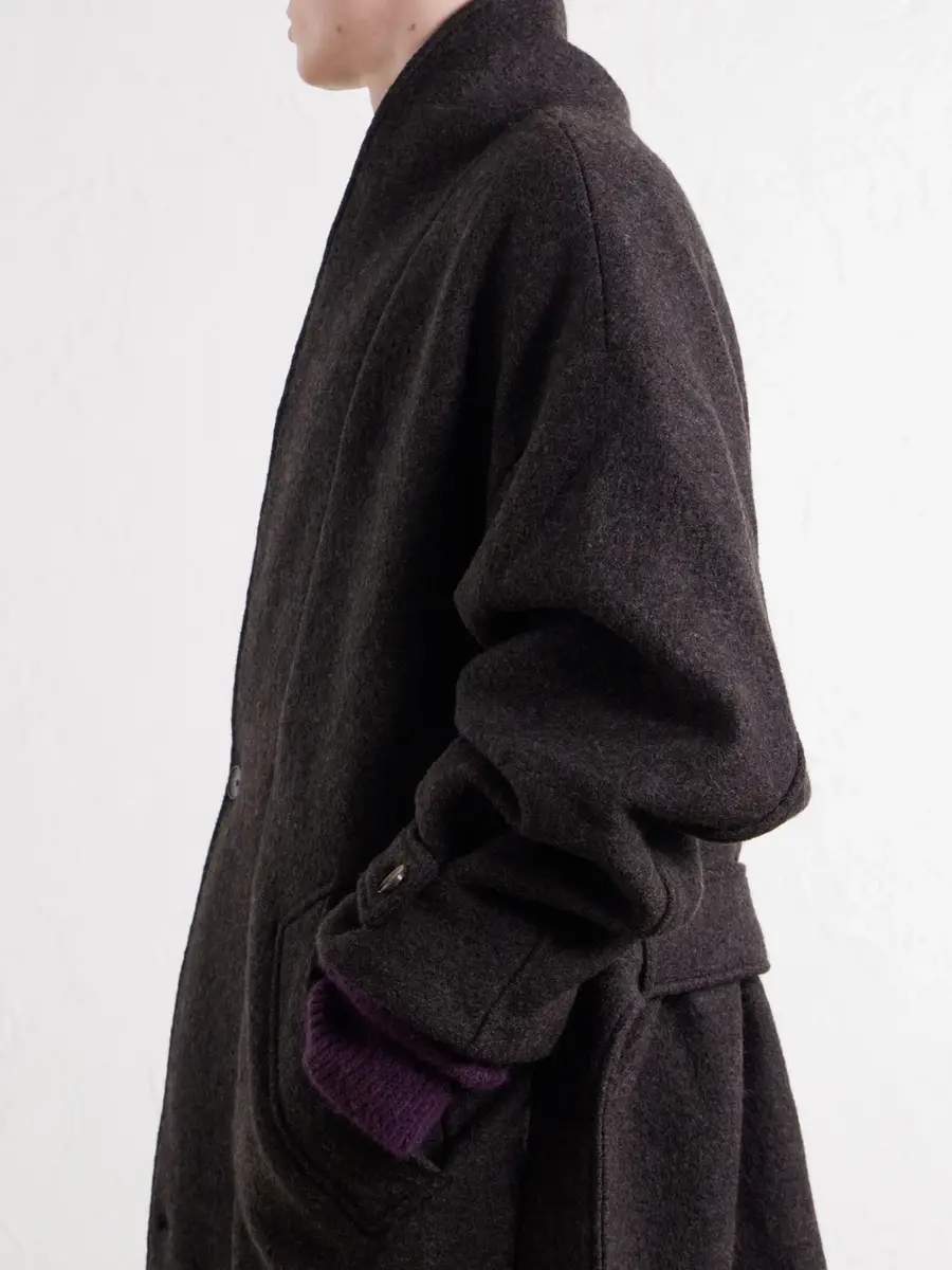 A Kind Of Guise Jaca Shawl-Collar Belted Virgin Wool-Felt Coat - Men | Thumbnail 6 A Kind Of Guise Jaca Shawl-Collar Belted Virgin Wool-Felt Coat - Men | Thumbnail 6
