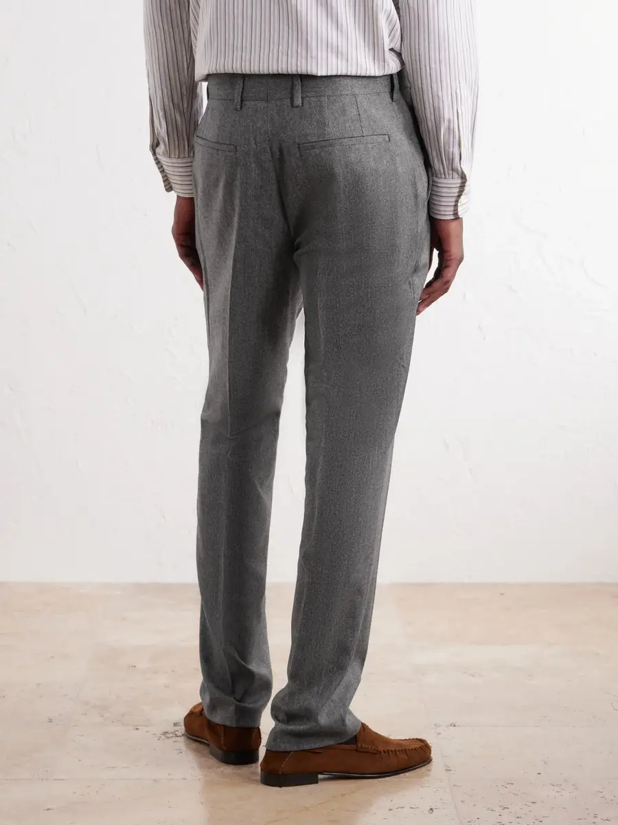Paul Smith Brierley Straight-Leg Herringbone Wool and Cashmere-Blend Suit Trousers - Men | Thumbnail 4 Paul Smith Brierley Straight-Leg Herringbone Wool and Cashmere-Blend Suit Trousers - Men | Thumbnail 4