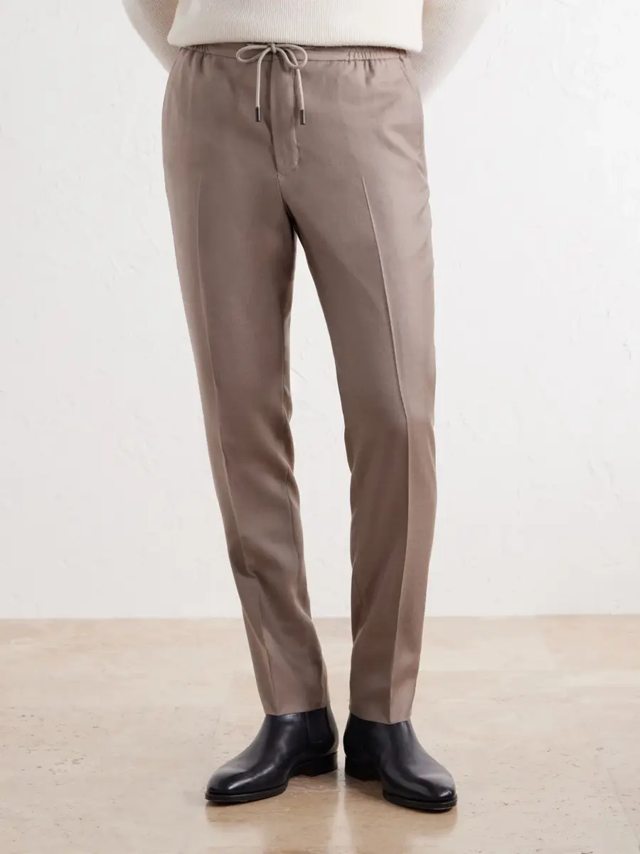 Slowear Tapered Wool and Silk-Blend Twill Drawstring Trousers - Men | Thumbnail 3 Slowear Tapered Wool and Silk-Blend Twill Drawstring Trousers - Men | Thumbnail 3