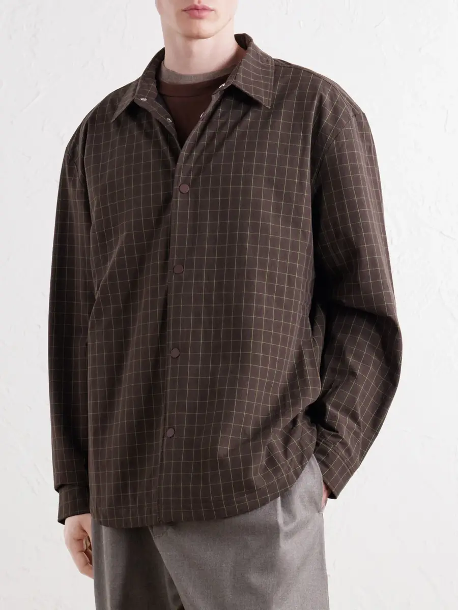 A Kind Of Guise Olkay Padded Checked Cotton-Twill Overshirt - Men | Thumbnail 3