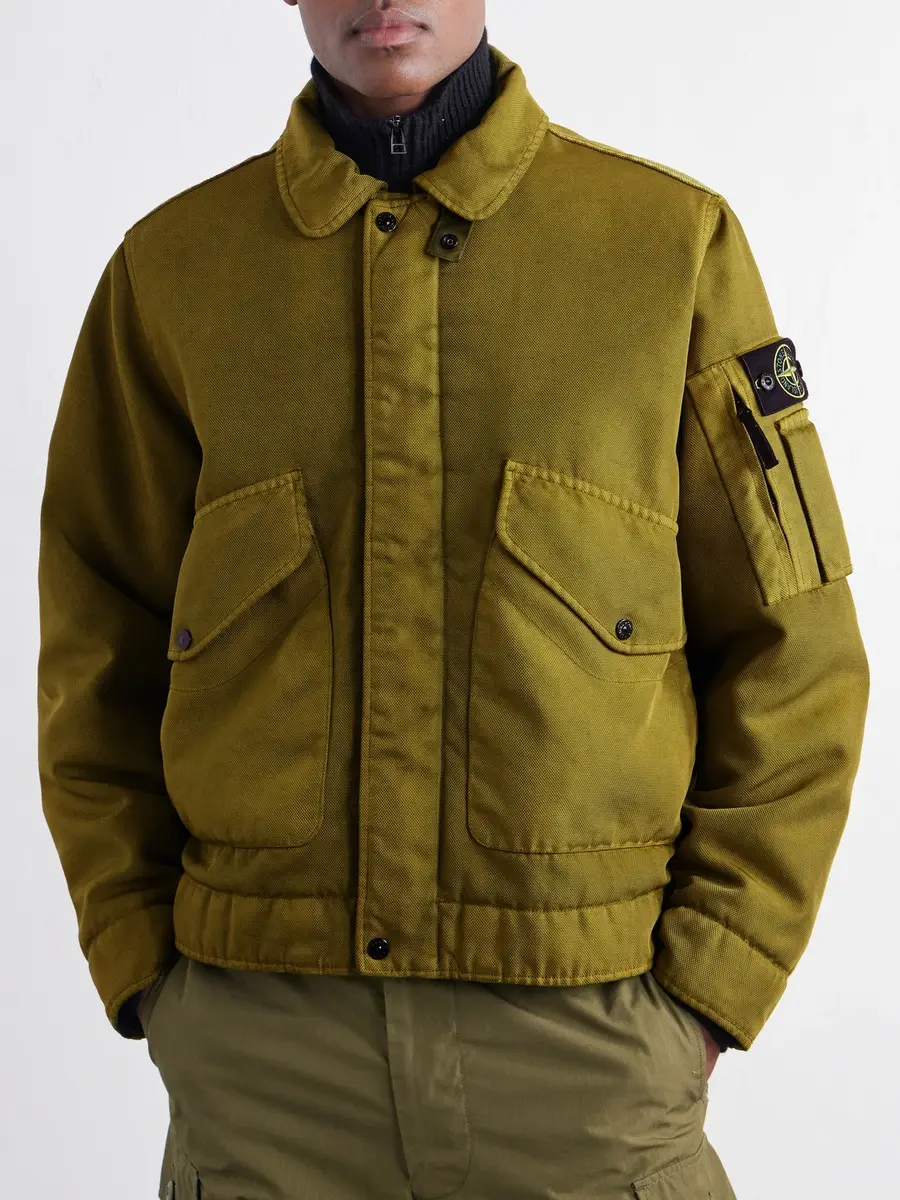 Stone Island Garment-Dyed Dense Oxford Nylon-TC Bomber Jacket - Men | Thumbnail 3