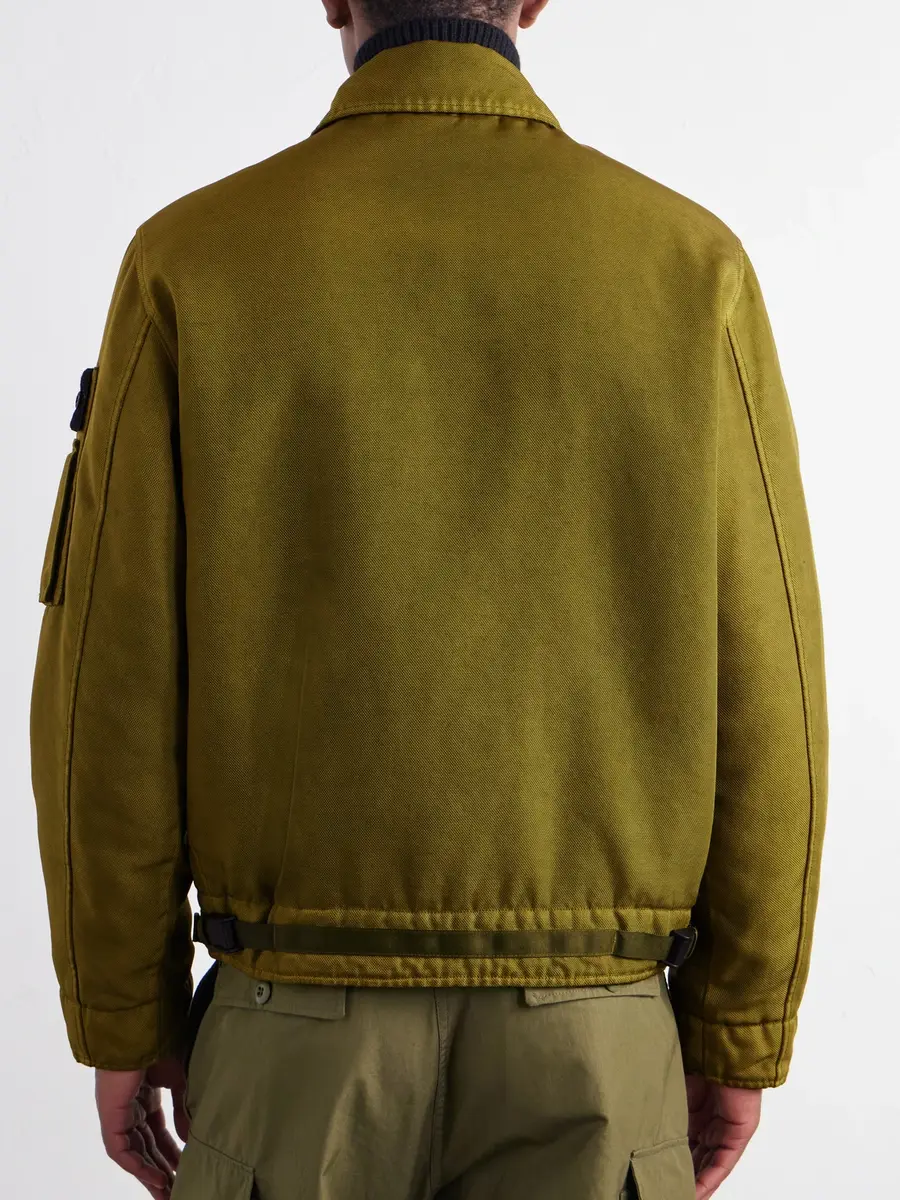 Stone Island Garment-Dyed Dense Oxford Nylon-TC Bomber Jacket - Men | Thumbnail 4