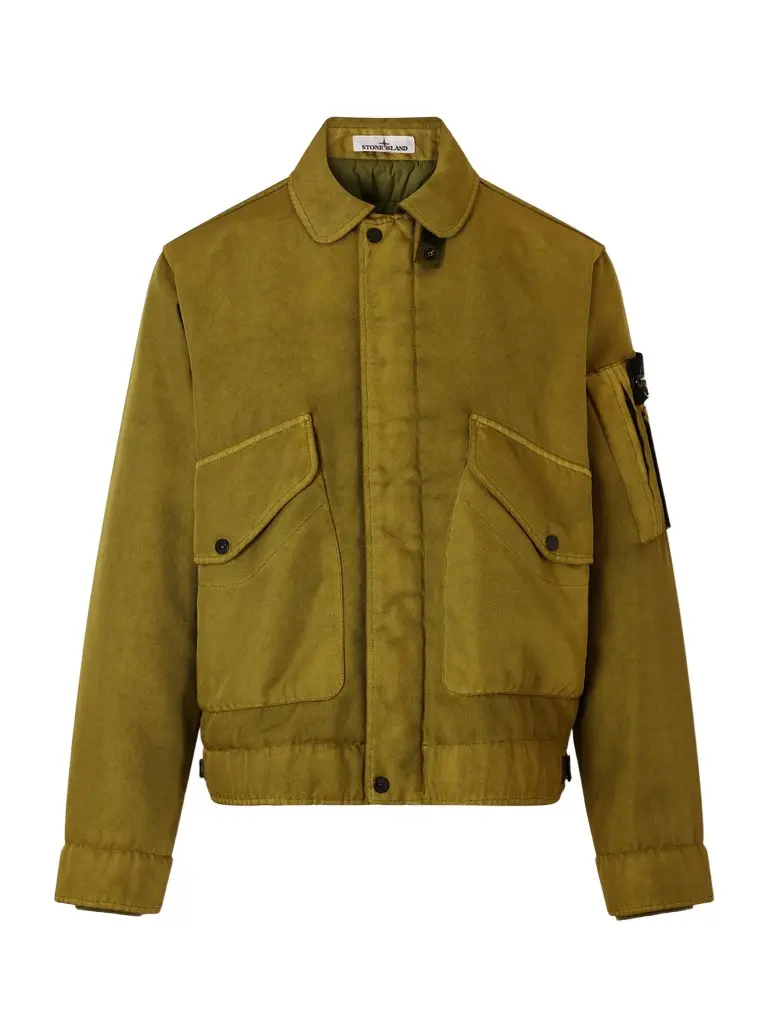 Stone Island Garment-Dyed Dense Oxford Nylon-TC Bomber Jacket - Men