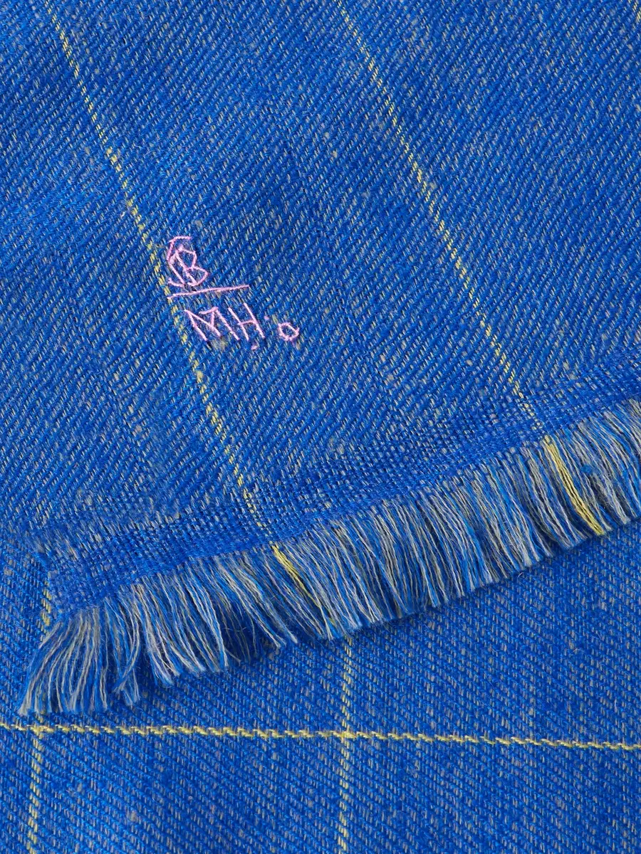 Anderson & Sheppard Frayed Checked Cashmere-Twill Scarf - Men | Thumbnail 4