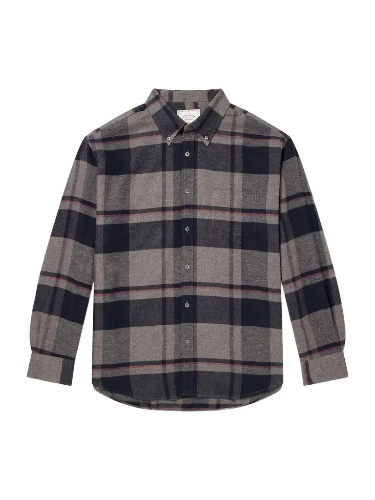 Portuguese Flannel Lumen Oversized Checked Cotton-Flannel Shirt - Men