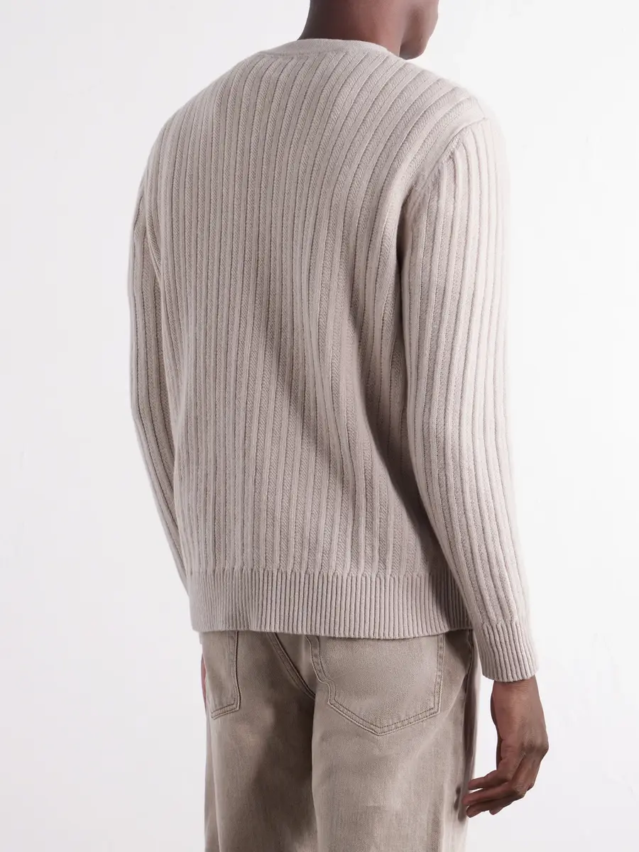 Stone Island STONE ISLAND GHOST Ribbed Wool Cashmere Sweater - Men | Thumbnail 4 Stone Island STONE ISLAND GHOST Ribbed Wool Cashmere Sweater - Men | Thumbnail 4