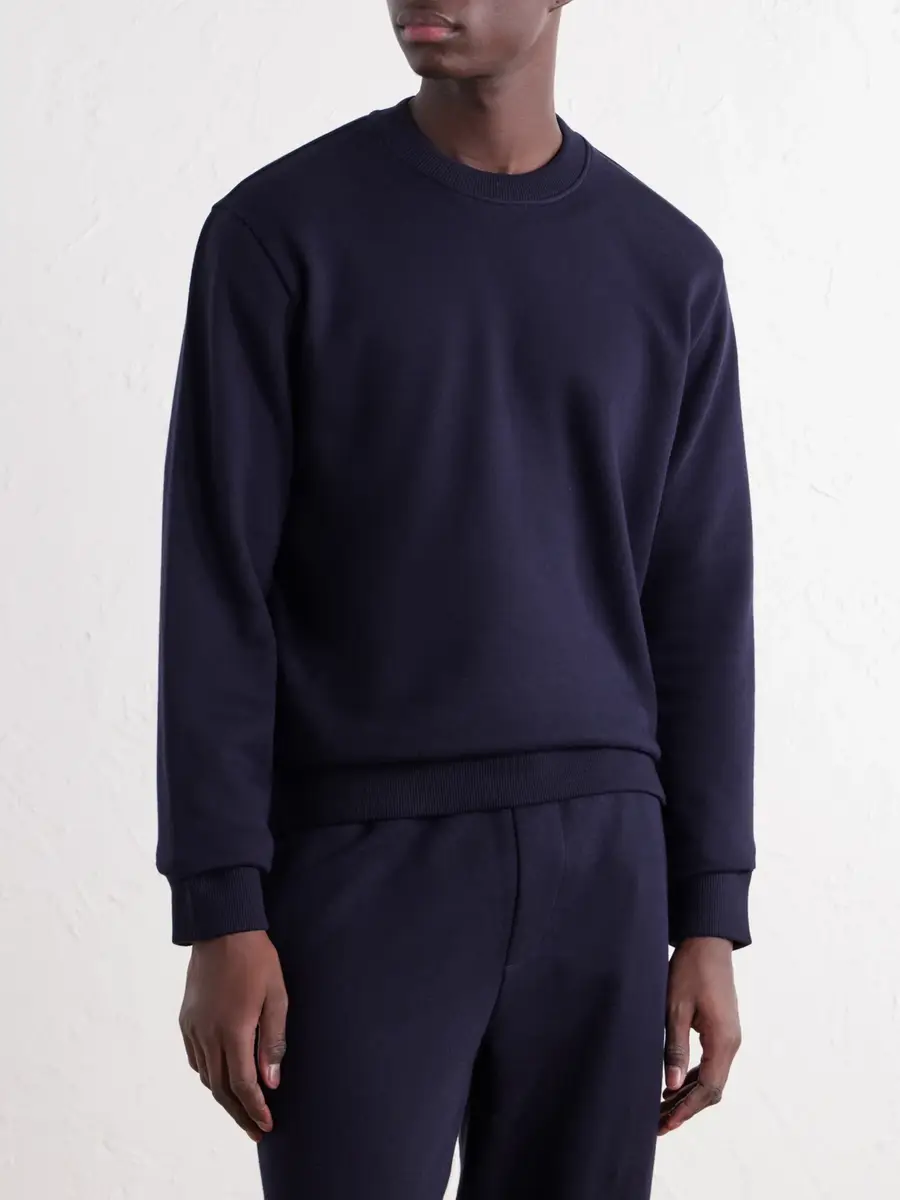 Slowear Zanone Cotton and Cashmere-Blend Jersey Sweatshirt - Men | Thumbnail 3 Slowear Zanone Cotton and Cashmere-Blend Jersey Sweatshirt - Men | Thumbnail 3