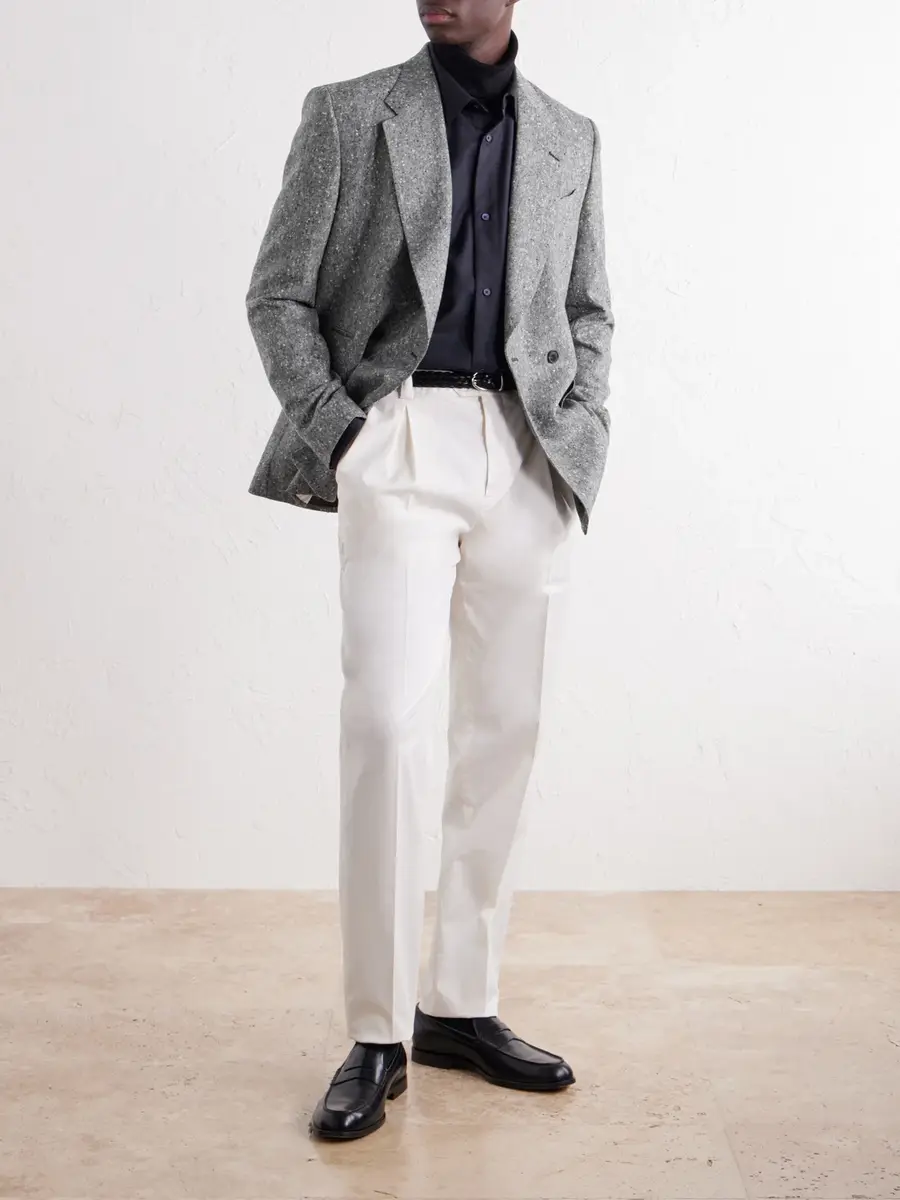 Paul Smith Double-Breasted Donegal Wool-Tweed Blazer - Men | Thumbnail 2 Paul Smith Double-Breasted Donegal Wool-Tweed Blazer - Men | Thumbnail 2