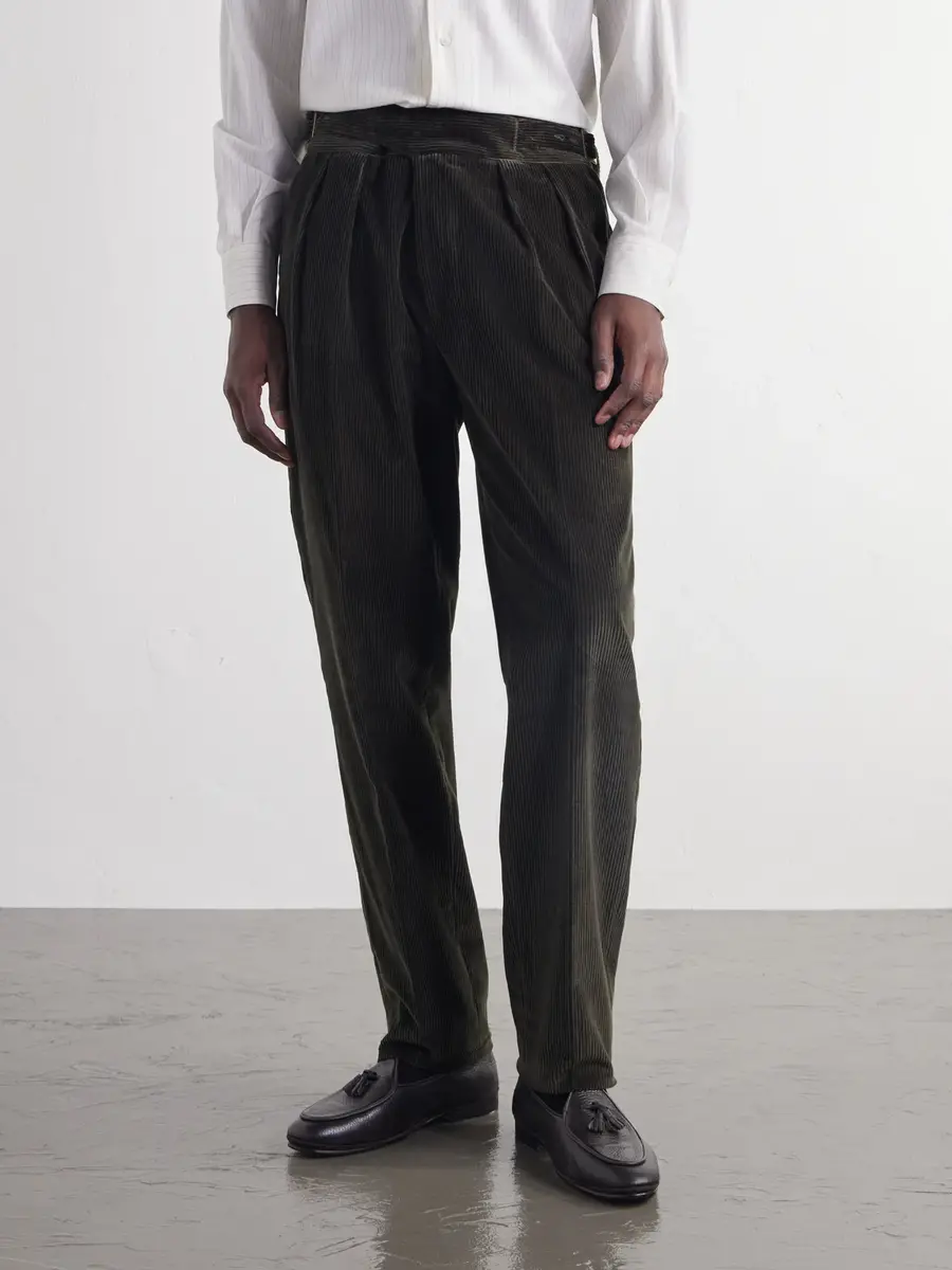 Rubinacci Manny Tapered Pleated Cotton-Corduroy Suit Trousers - Men | Thumbnail 3 Rubinacci Manny Tapered Pleated Cotton-Corduroy Suit Trousers - Men | Thumbnail 3