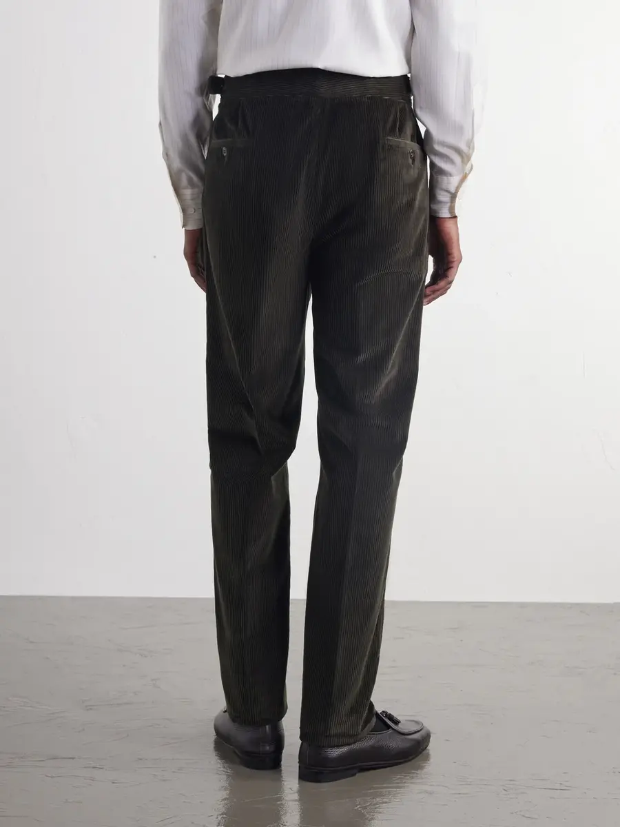 Rubinacci Manny Tapered Pleated Cotton-Corduroy Suit Trousers - Men | Thumbnail 4 Rubinacci Manny Tapered Pleated Cotton-Corduroy Suit Trousers - Men | Thumbnail 4