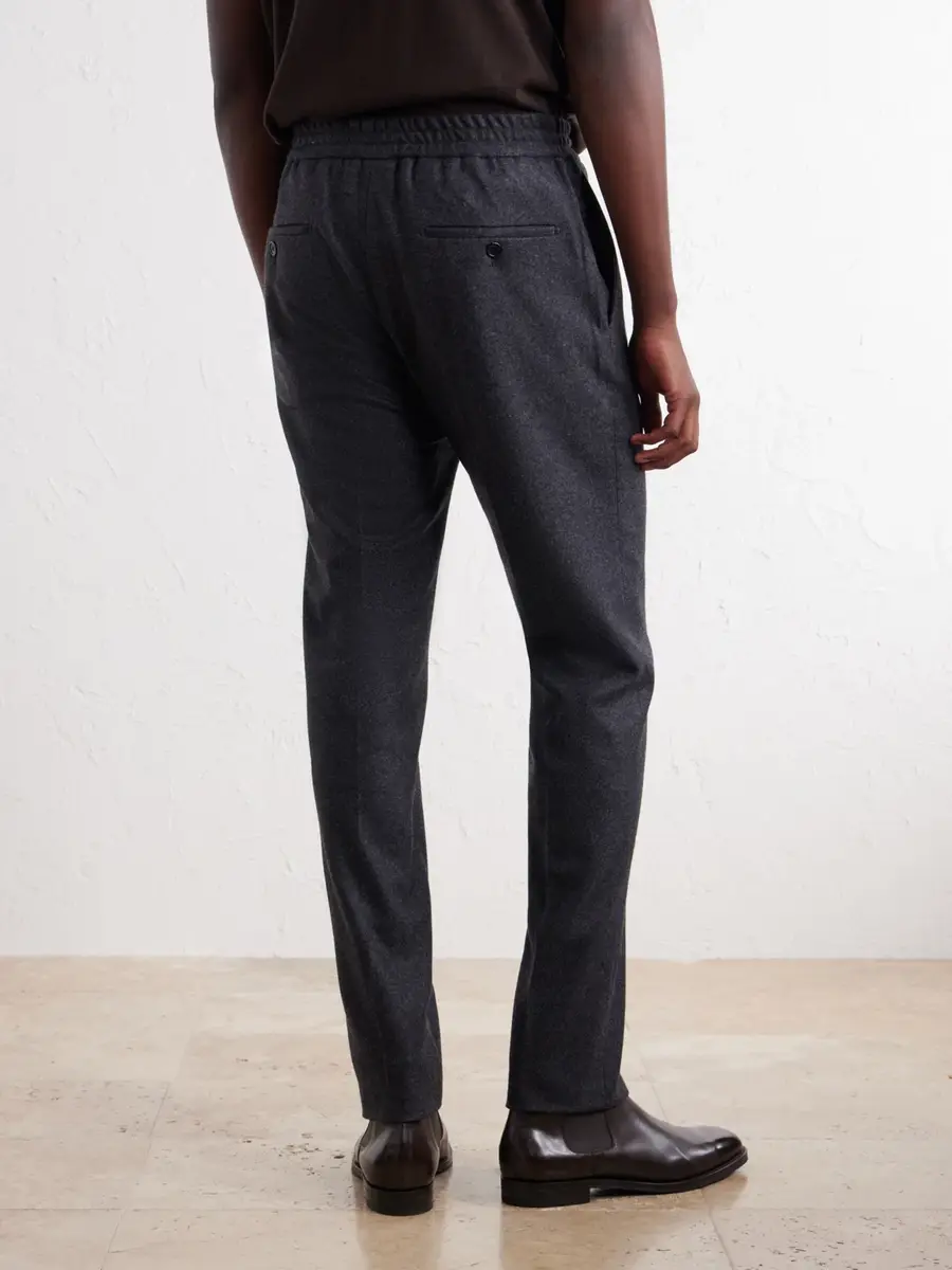 Slowear Straight-Leg Cashmere-Flannel Drawstring Trousers - Men | Thumbnail 4 Slowear Straight-Leg Cashmere-Flannel Drawstring Trousers - Men | Thumbnail 4