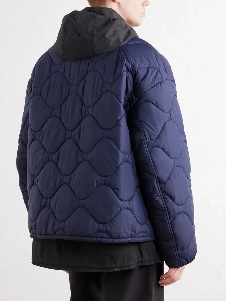 A Kind Of Guise Tres En Uno Hooded Layered Quilted Shell and Canvas Jacket - Men | Thumbnail 4