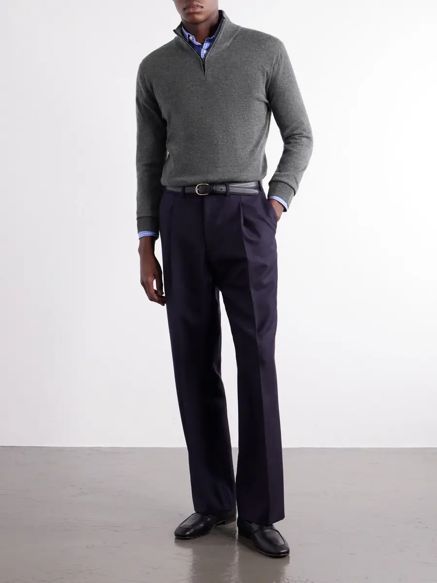 Canali Cashmere Half-Zip Sweater - Men | Thumbnail 2 Canali Cashmere Half-Zip Sweater - Men | Thumbnail 2