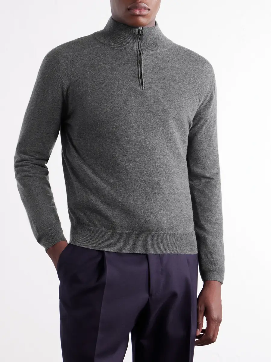 Canali Cashmere Half-Zip Sweater - Men | Thumbnail 3 Canali Cashmere Half-Zip Sweater - Men | Thumbnail 3
