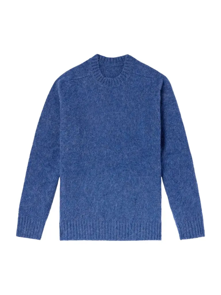Anderson & Sheppard Geelong Brushed-Wool Sweater - Men