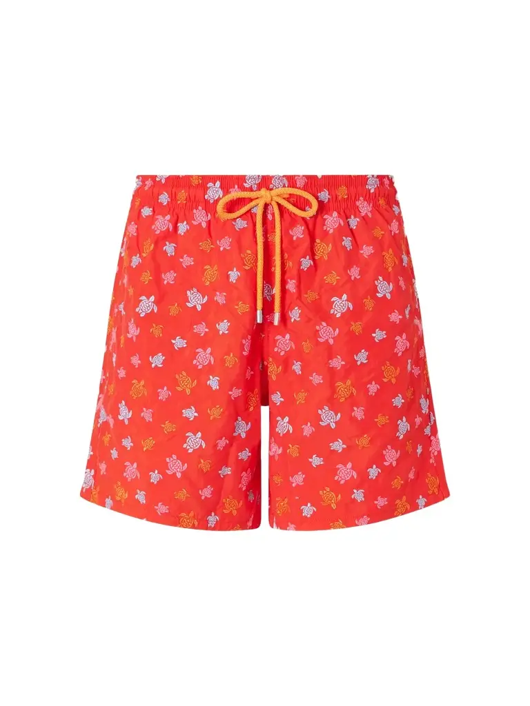 Vilebrequin Mistral Straight-Leg Mid-Length Embroidered Recycled Swim Shorts - Men