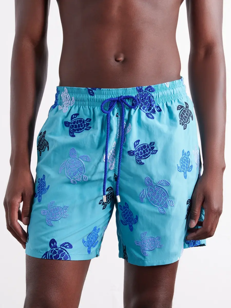 Vilebrequin Mistral Straight-Leg Mid-Length Embroidered Recycled Swim Shorts - Men | Thumbnail 2 Vilebrequin Mistral Straight-Leg Mid-Length Embroidered Recycled Swim Shorts - Men | Thumbnail 2