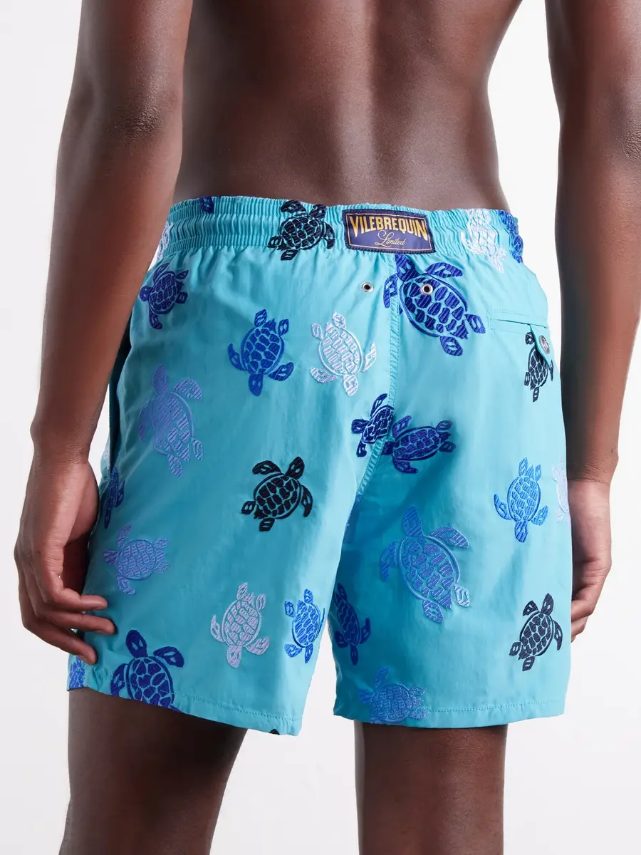 Vilebrequin Mistral Straight-Leg Mid-Length Embroidered Recycled Swim Shorts - Men | Thumbnail 3 Vilebrequin Mistral Straight-Leg Mid-Length Embroidered Recycled Swim Shorts - Men | Thumbnail 3