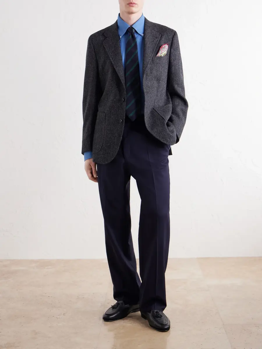 Rubinacci Herringbone Virgin Wool Blazer - Men | Thumbnail 2