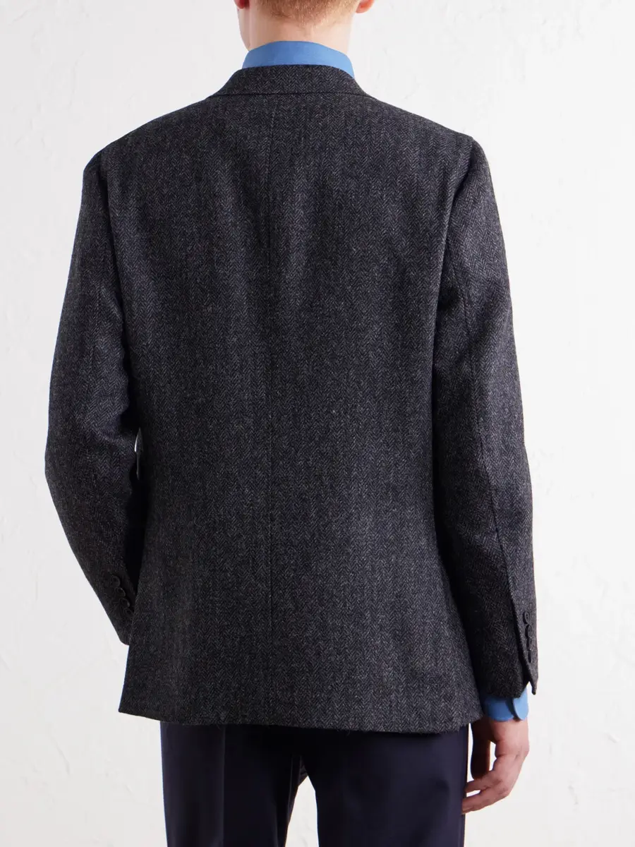 Rubinacci Herringbone Virgin Wool Blazer - Men | Thumbnail 4