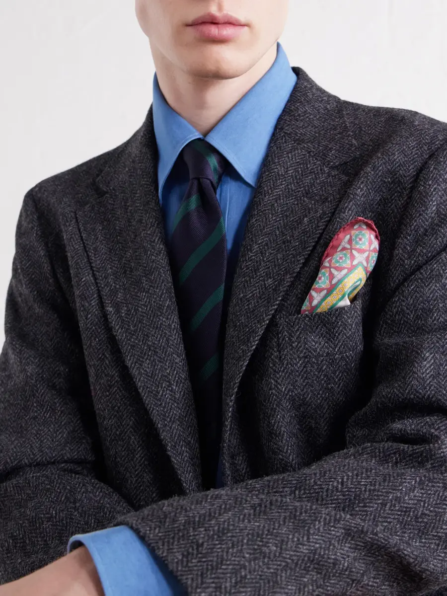 Rubinacci Herringbone Virgin Wool Blazer - Men | Thumbnail 5