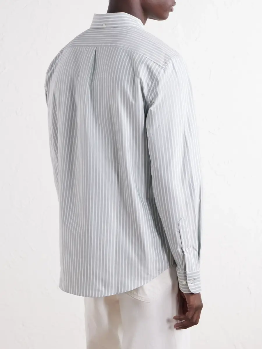Portuguese Flannel Belavista Button-Down Collar Striped Cotton-Oxford Shirt - Men | Thumbnail 4