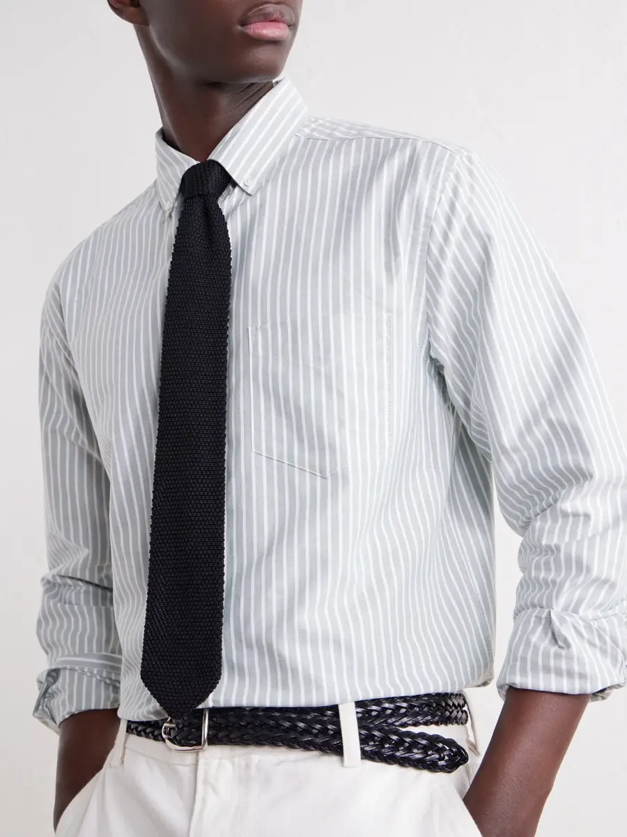 Portuguese Flannel Belavista Button-Down Collar Striped Cotton-Oxford Shirt - Men | Thumbnail 5
