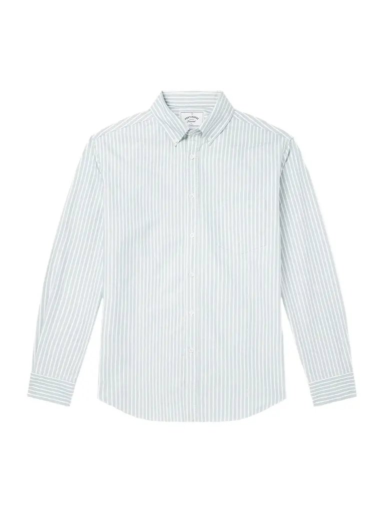 Belavista Button-Down Collar Striped Cotton-Oxford Shirt - Men