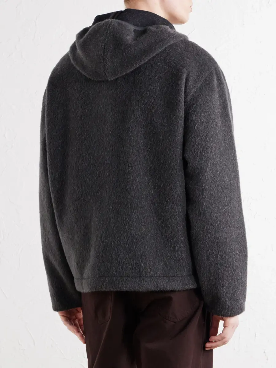A Kind Of Guise Erro Brushed Wool and Mohair-Blend Felt Hoodie - Men | Thumbnail 4 A Kind Of Guise Erro Brushed Wool and Mohair-Blend Felt Hoodie - Men | Thumbnail 4