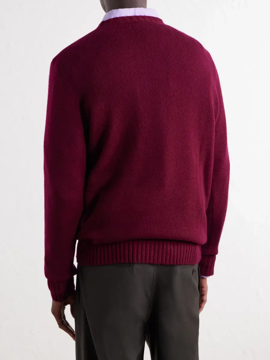 Anderson & Sheppard Super Soft Rib-Trimmed Cashmere Sweater - Men | Thumbnail 4 Anderson & Sheppard Super Soft Rib-Trimmed Cashmere Sweater - Men | Thumbnail 4