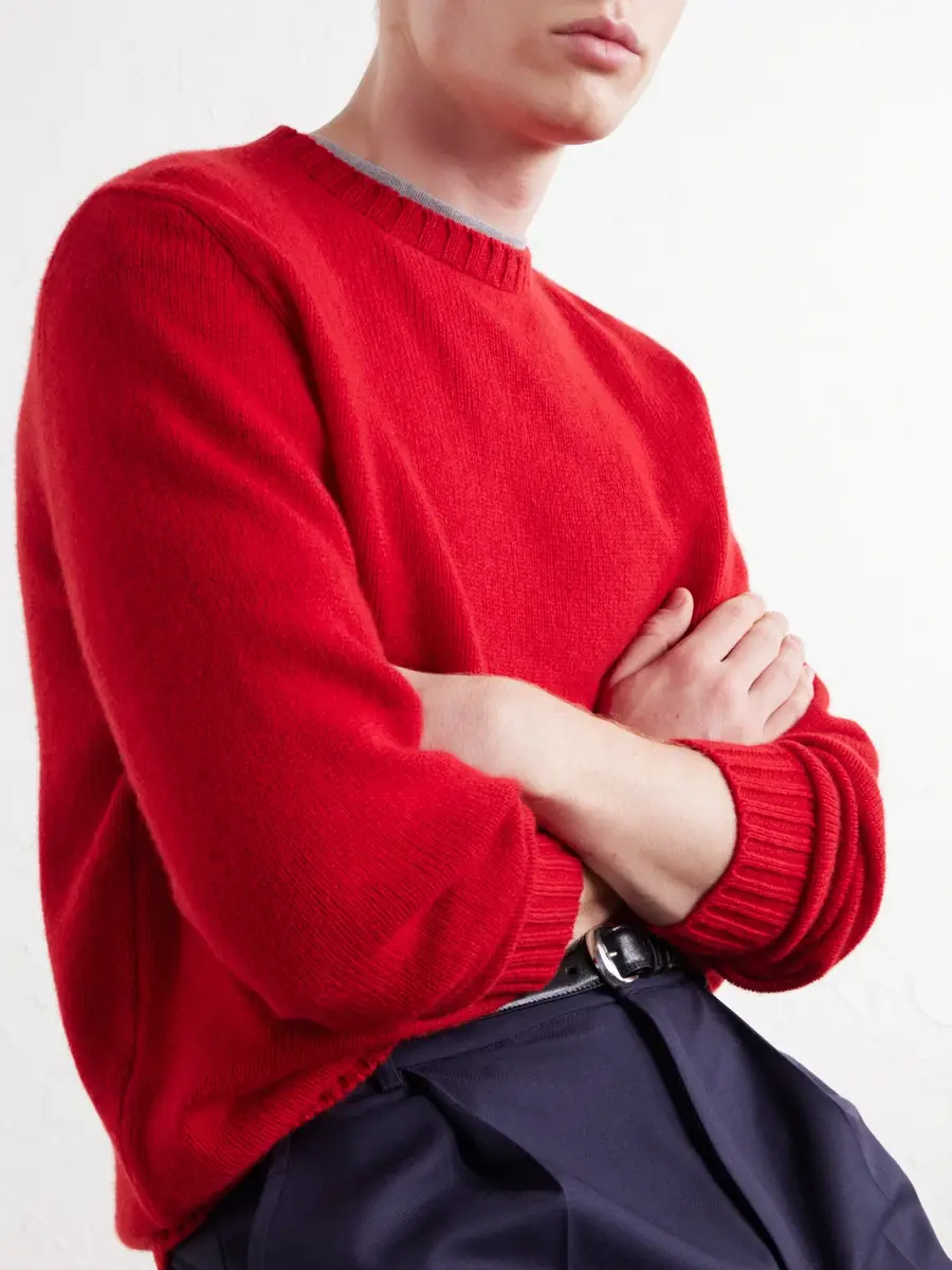 Anderson & Sheppard Super Soft Cashmere Sweater - Men | Thumbnail 5 Anderson & Sheppard Super Soft Cashmere Sweater - Men | Thumbnail 5