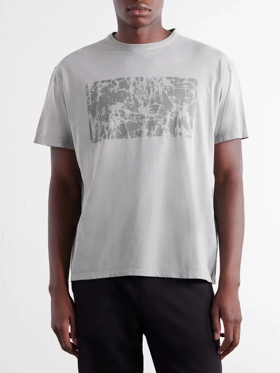 Maison Margiela Printed Garment-Dyed Cotton-Jersey T-Shirt - Men | Thumbnail 3 Maison Margiela Printed Garment-Dyed Cotton-Jersey T-Shirt - Men | Thumbnail 3