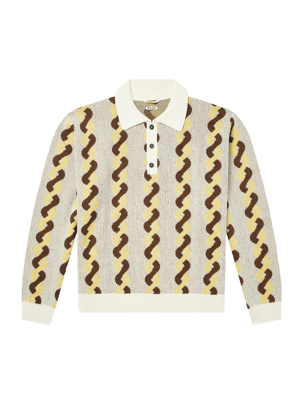 Lasso Jacquard-Knit Cotton, Alpaca and Merino Wool-Blend Polo Sweater - Men Lasso Jacquard-Knit Cotton, Alpaca and Merino Wool-Blend Polo Sweater - Men
