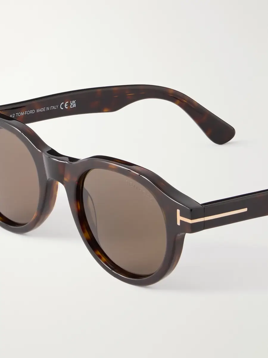 Tom Ford Round-Frame Tortoiseshell Acetate Sunglasses - Men | Thumbnail 3 Tom Ford Round-Frame Tortoiseshell Acetate Sunglasses - Men | Thumbnail 3