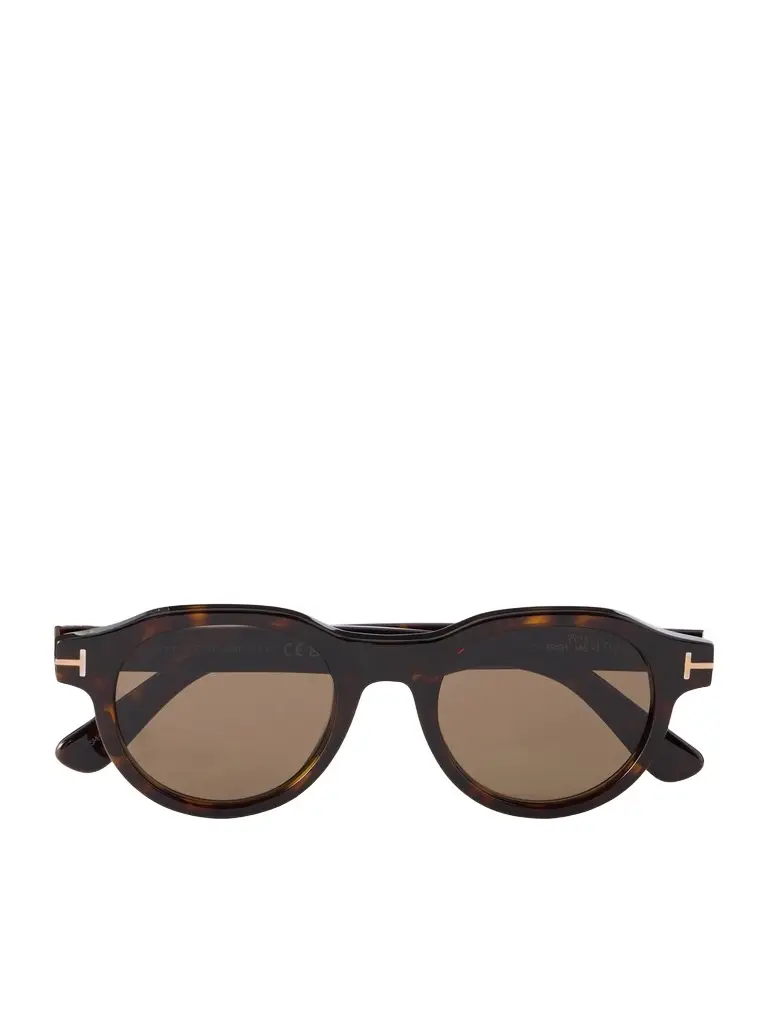 Tom Ford Round-Frame Tortoiseshell Acetate Sunglasses - Men