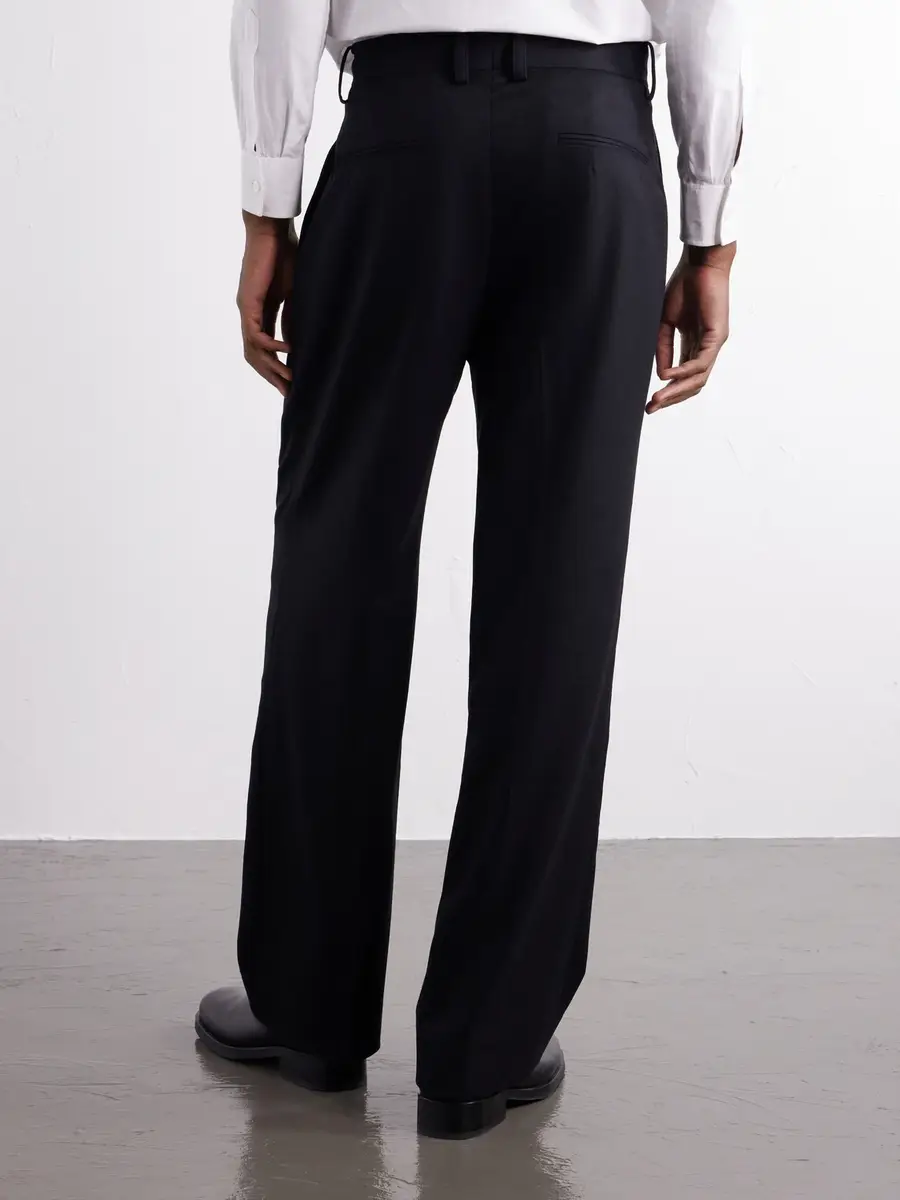ssstein Straight-Leg Pleated Wool-Blend Flannel Trousers - Men | Thumbnail 4