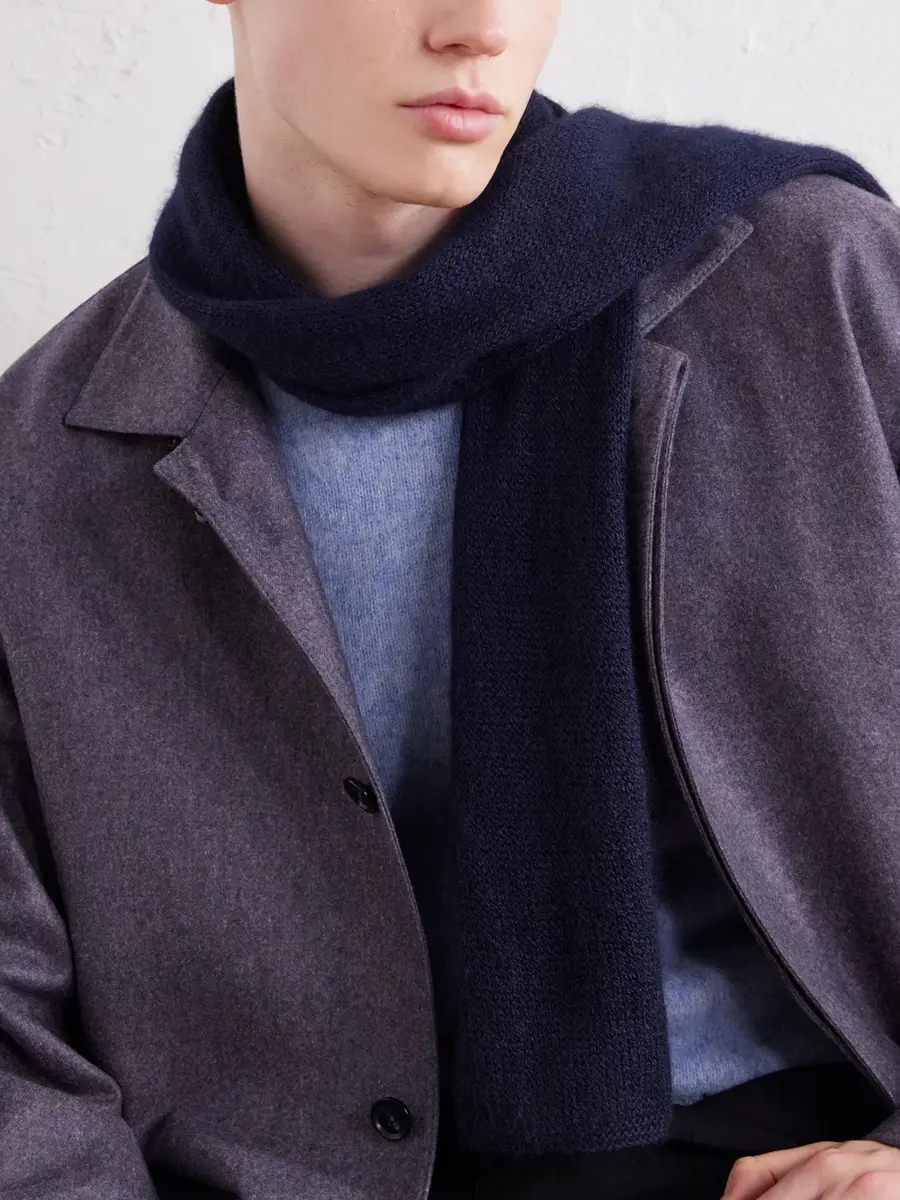 Anderson & Sheppard Muskox, Wool and Silk-Blend Scarf - Men | Thumbnail 2 Anderson & Sheppard Muskox, Wool and Silk-Blend Scarf - Men | Thumbnail 2
