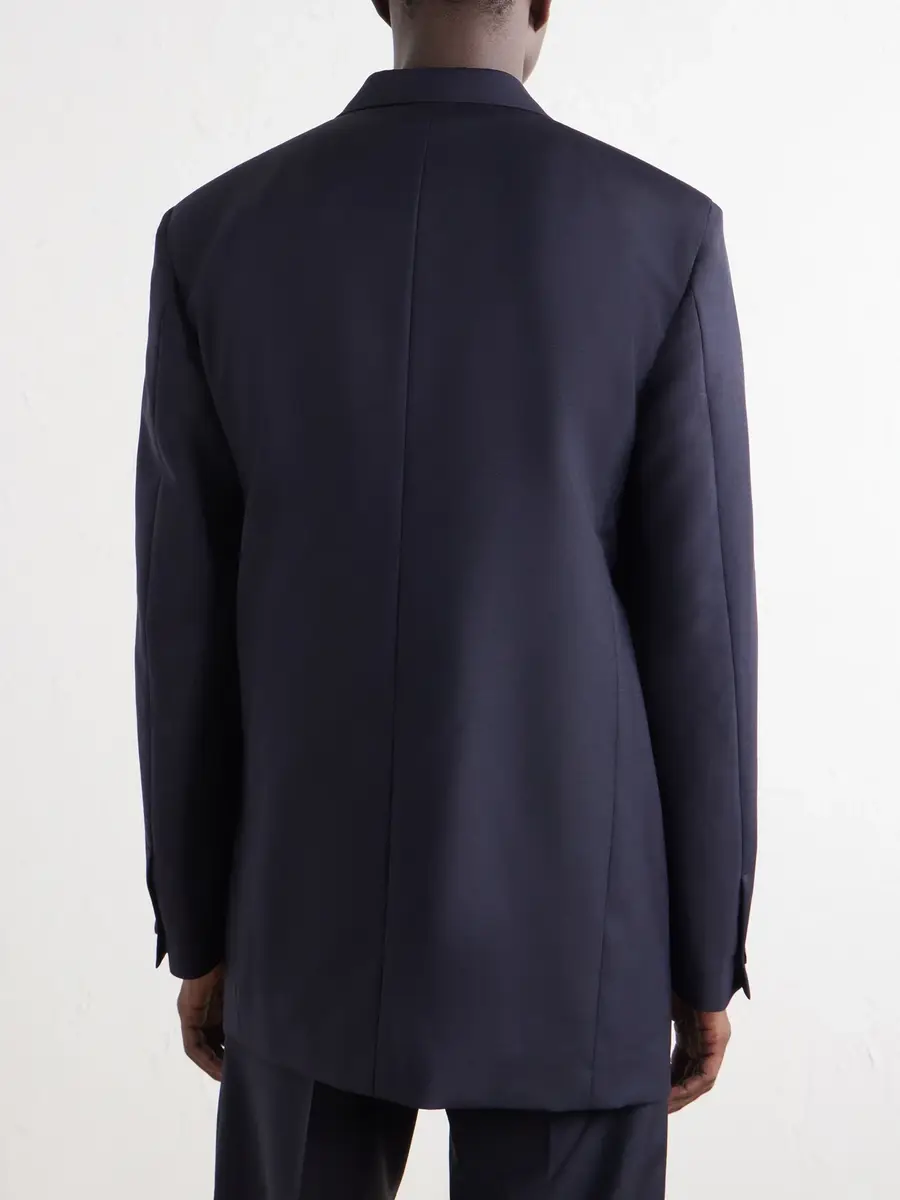 Jil Sander Wool and Mohair-Blend Grain De Poudre Blazer - Men | Thumbnail 4