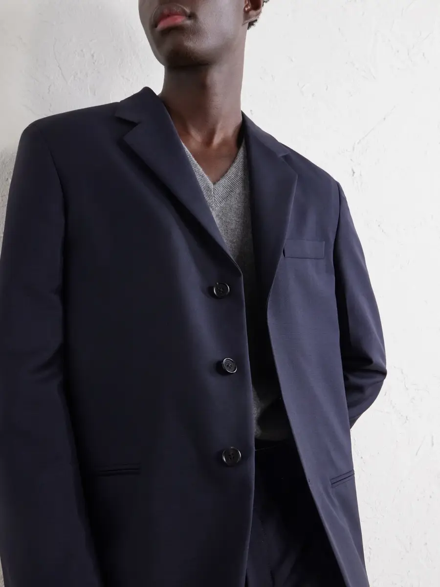 Jil Sander Wool and Mohair-Blend Grain De Poudre Blazer - Men | Thumbnail 5
