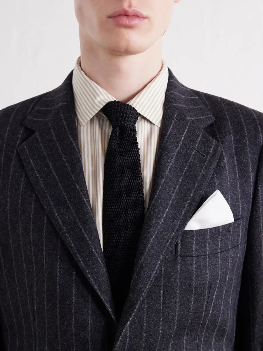 Rubinacci Pinstriped Virgin Wool-Flannel Suit - Men | Thumbnail 5 Rubinacci Pinstriped Virgin Wool-Flannel Suit - Men | Thumbnail 5