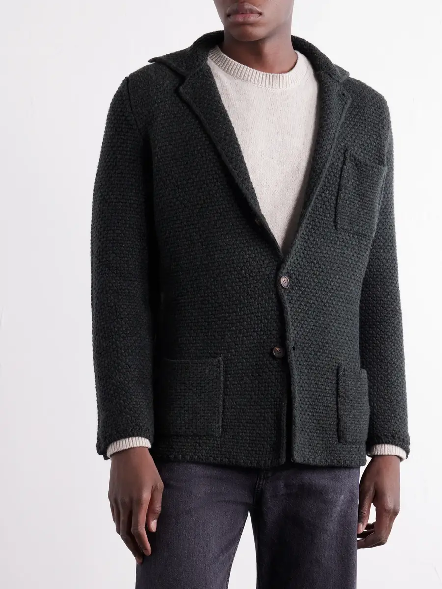 Anderson & Sheppard Merino Wool and Cashmere-Blend Cardigan - Men | Thumbnail 3 Anderson & Sheppard Merino Wool and Cashmere-Blend Cardigan - Men | Thumbnail 3