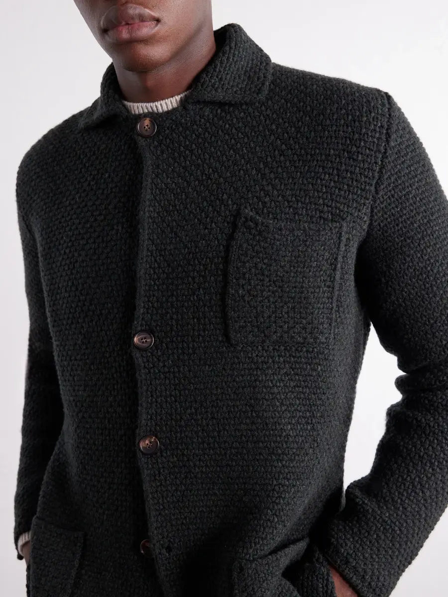 Anderson & Sheppard Merino Wool and Cashmere-Blend Cardigan - Men | Thumbnail 6 Anderson & Sheppard Merino Wool and Cashmere-Blend Cardigan - Men | Thumbnail 6
