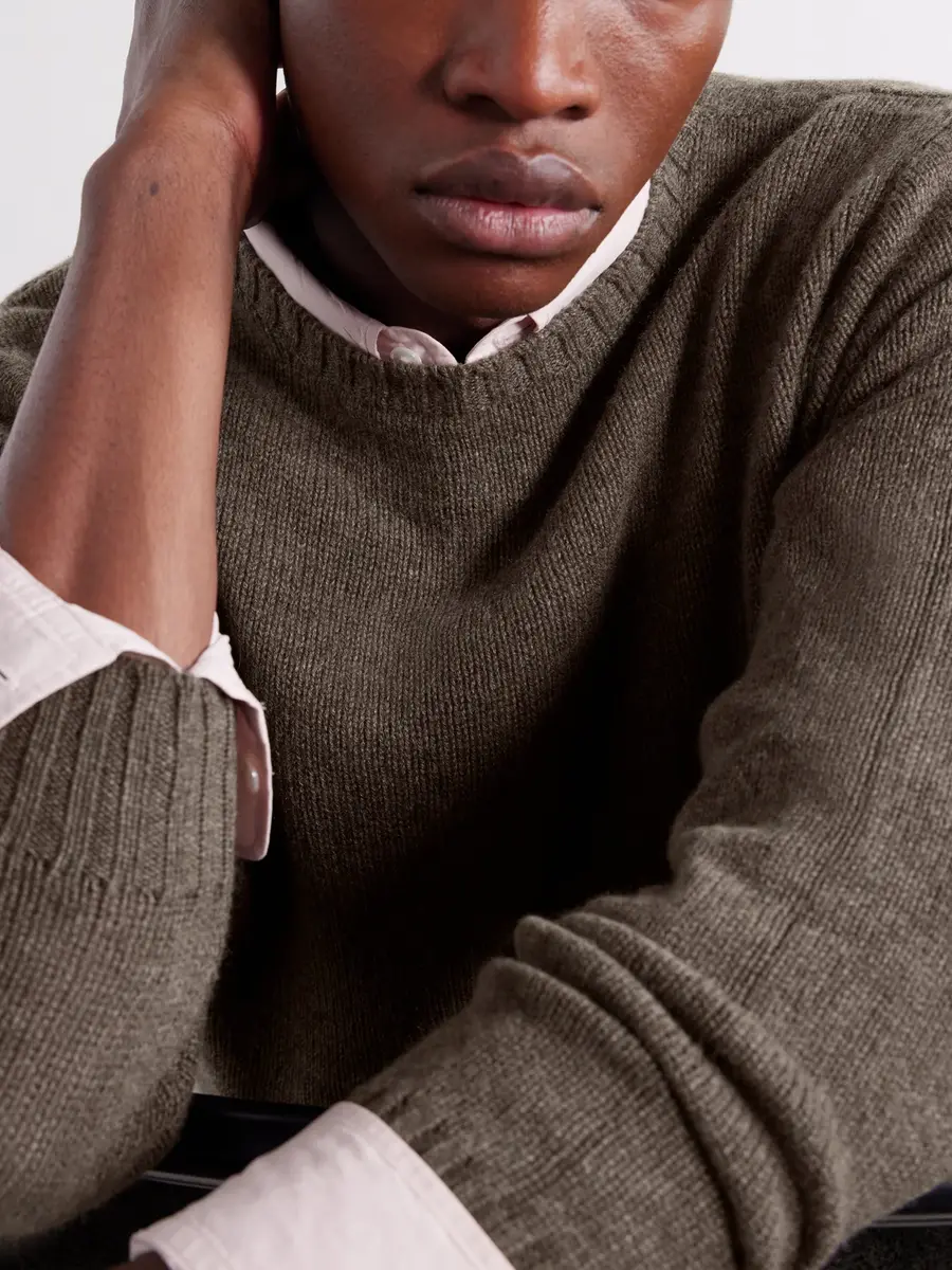 Anderson & Sheppard Super Soft Rib-Trimmed Cashmere Sweater - Men | Thumbnail 5 Anderson & Sheppard Super Soft Rib-Trimmed Cashmere Sweater - Men | Thumbnail 5