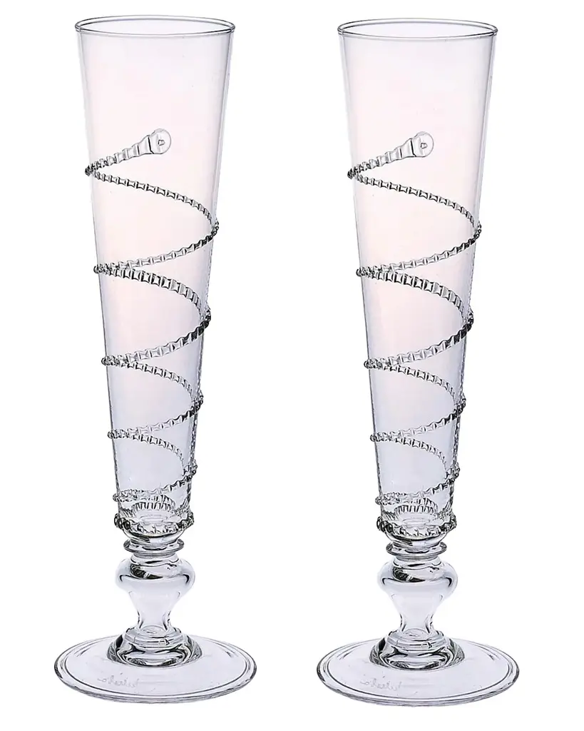 Juliska Amalia Flutes, Set of 2