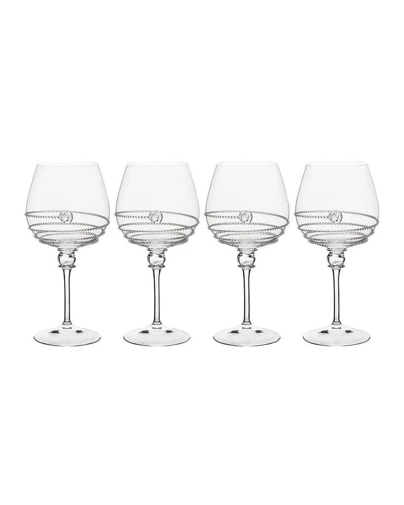 Juliska Amalia Light Body Red Wine Glasses, Set of 4