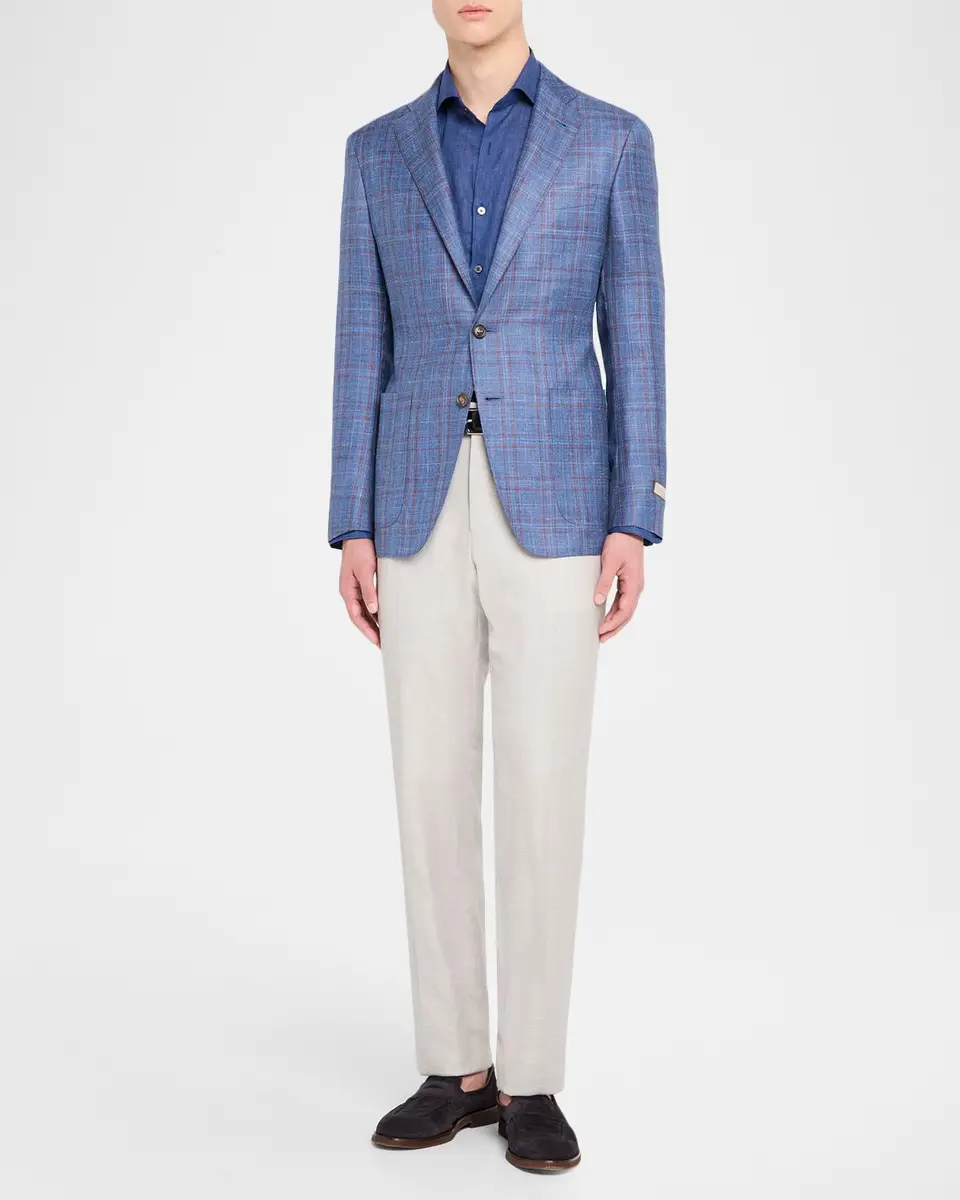 Canali Men's Check Single-Breasted Sport Coat | Thumbnail 2 Canali Men's Check Single-Breasted Sport Coat | Thumbnail 2