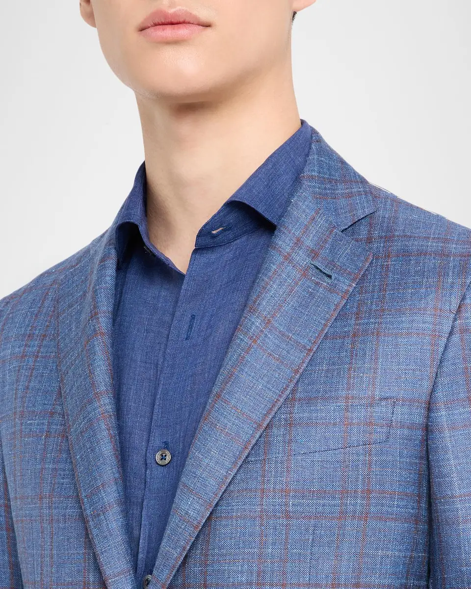 Canali Men's Check Single-Breasted Sport Coat | Thumbnail 6 Canali Men's Check Single-Breasted Sport Coat | Thumbnail 6
